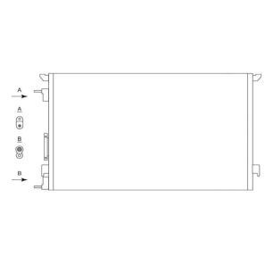Chladič klimatizace Opel Vectra C (Z02) 01-05 1.6 1.8 2.0 2.2 3.2